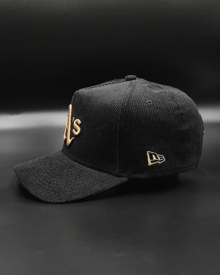 New Era Okland Athletics"Corduroy Black" 9 Forty A-FRAME snapback