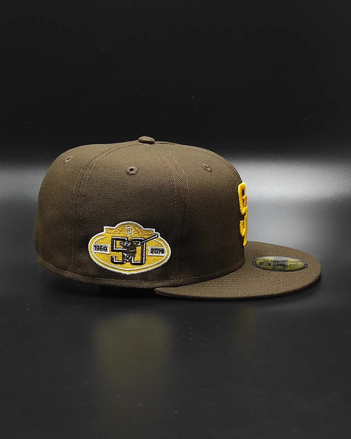 New Era San Diego padres 50th anniversary brown yellow edition 59fifty fitted hat