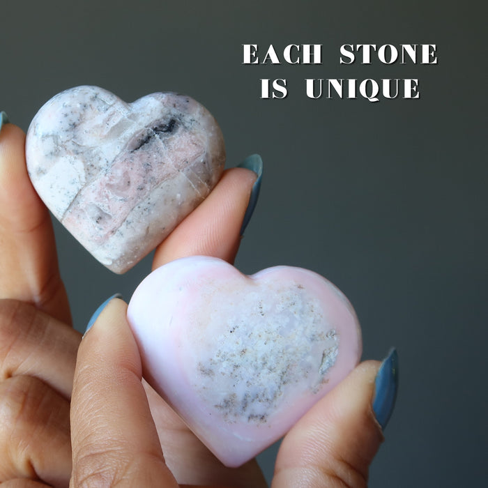 pink opal hearts