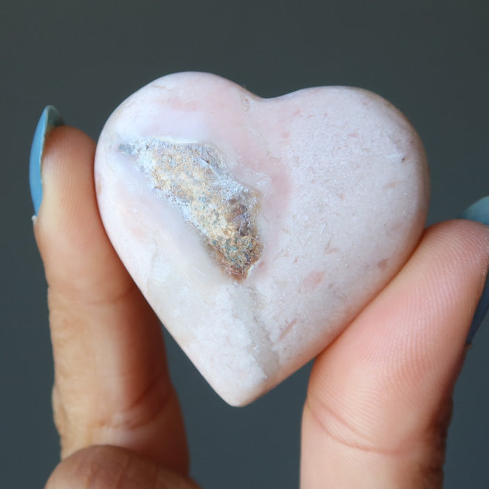 pink opal heart