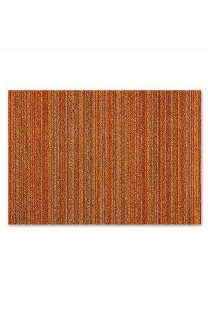 Orange Skinny Stripe Shag Mat-Chilewich-ECOVIBE