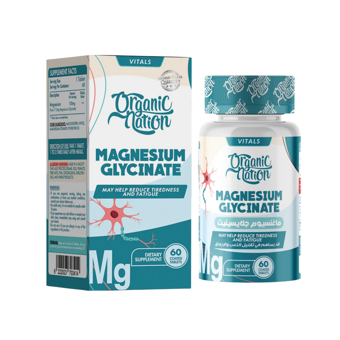 Organic Nation Magnesium Glycinate 60tablets