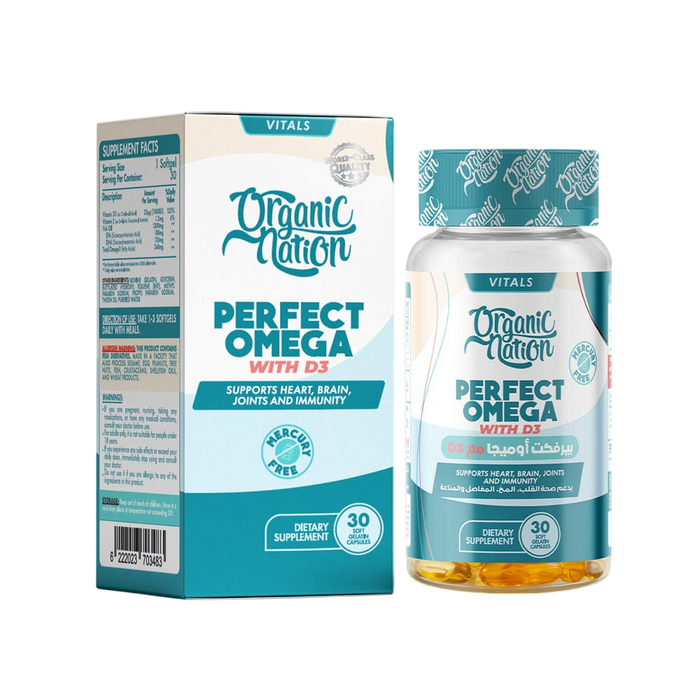 Organic Nation Perfect Omega With D3 30Tablets