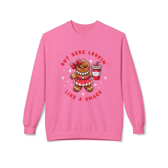 Out Here Lookin' Like a Snack 🍪☕️ Unisex Fleece Sweatshirt 🎄 - Whippie's