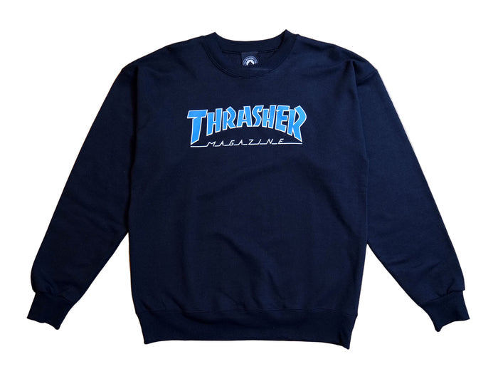 Outlined Crew Fleece - Black