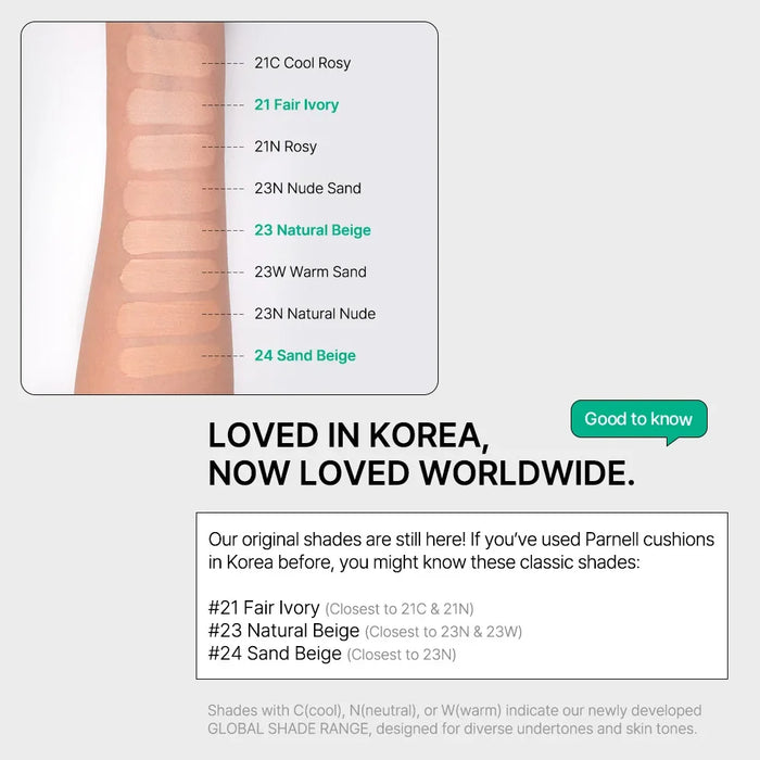 [Parnell] Cicamanu Serum Cushion with Refill SPF 45 PA++ 15g*2EA - Ballagrio