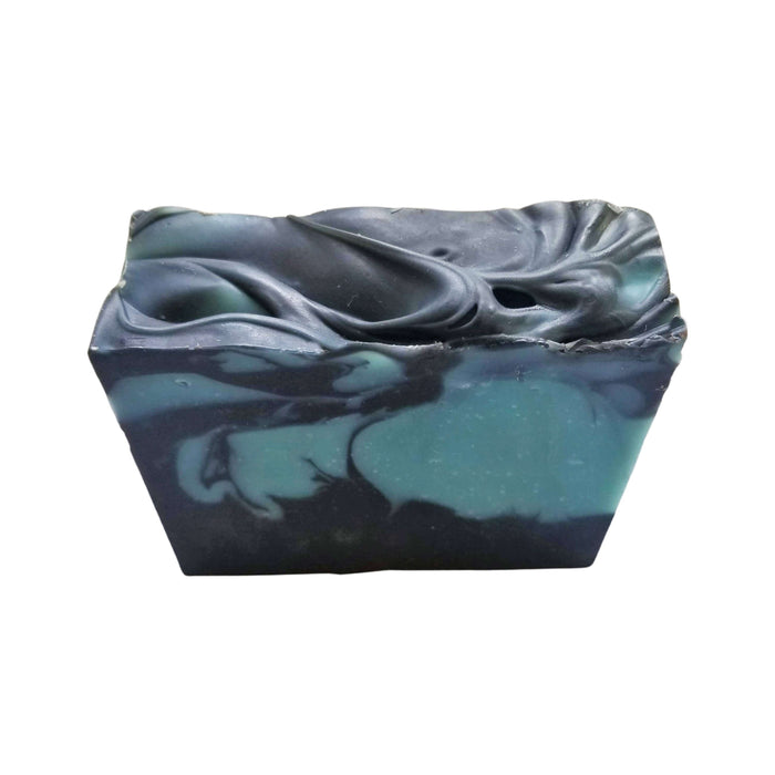Patchouli Mint Soap Bar - Soap Boutique handcrafted bar with unique swirling design in dark colors.