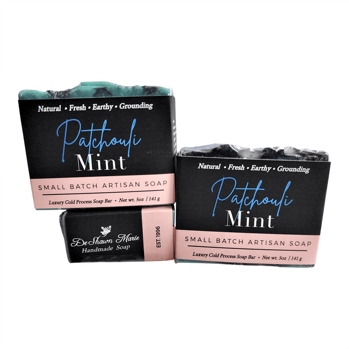Patchouli Mint Soap Bar - Soap Boutique, handcrafted, artisan soap with grounding patchouli and refreshing peppermint.