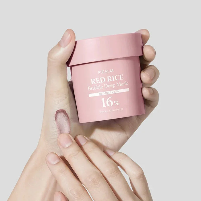 [P.CALM] Red Rice Bubble Deep Mask 90g - Ballagrio