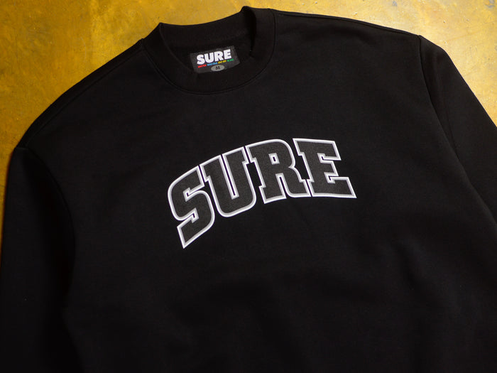 Pea Ess See Bold Heavy Crew - Black / Black