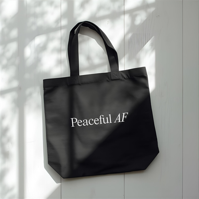 Peaceful AF Tote Bag
