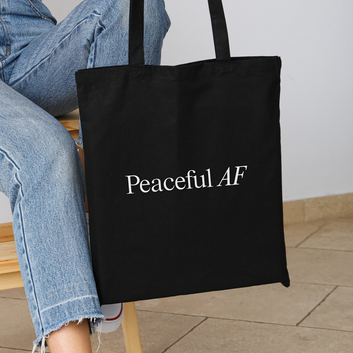 Peaceful AF Tote Bag