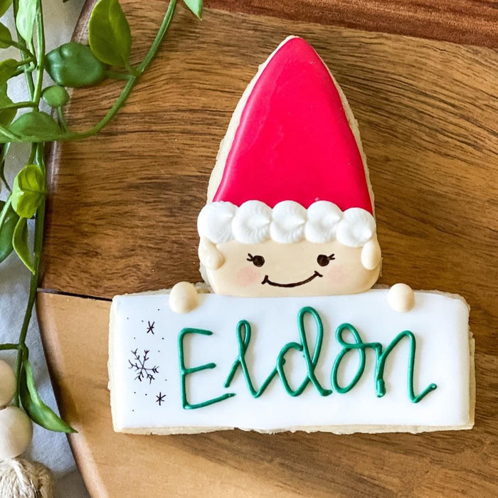 Peeking Elf Plaque Cookie Cutter