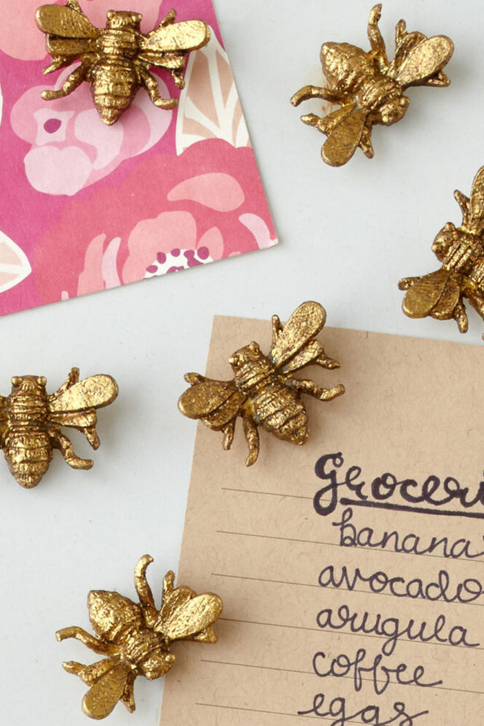 Creative Co-Op Pewter Bee Magnets