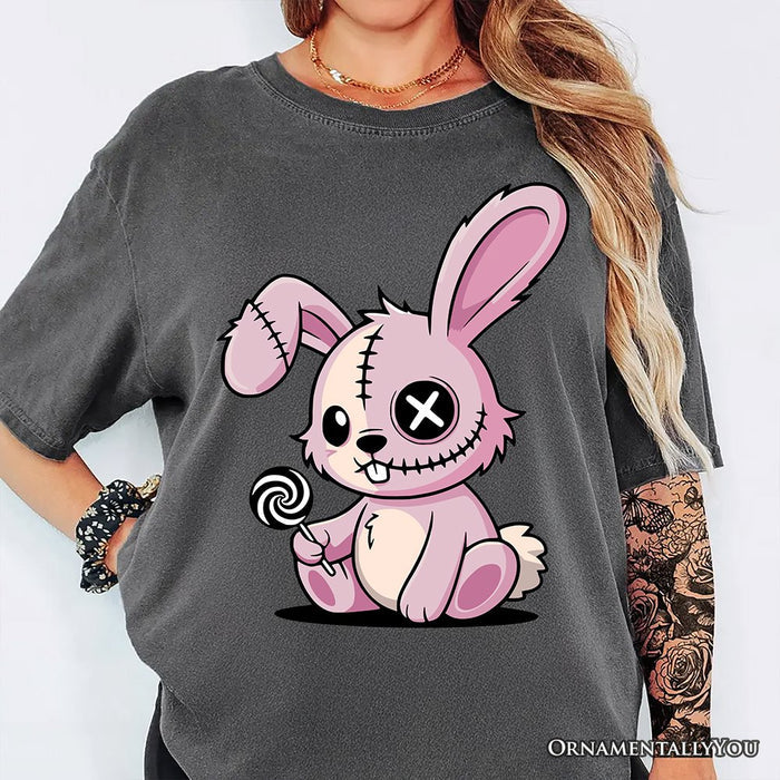 Pink Zombies Bunny Cute T-Shirt, Cute Gothic Halloween Tee T-Shirts OrnamentallyYou