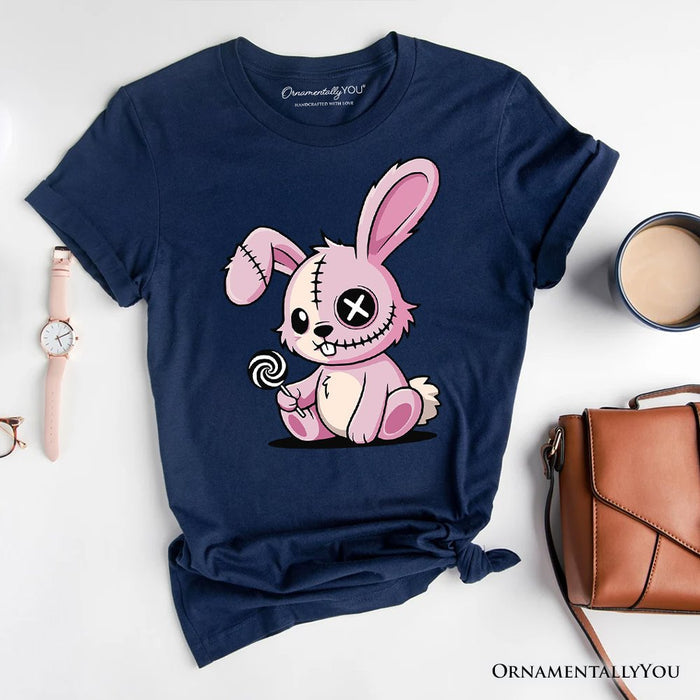 Pink Zombies Bunny Cute T-Shirt, Cute Gothic Halloween Tee T-Shirts OrnamentallyYou Navy XS