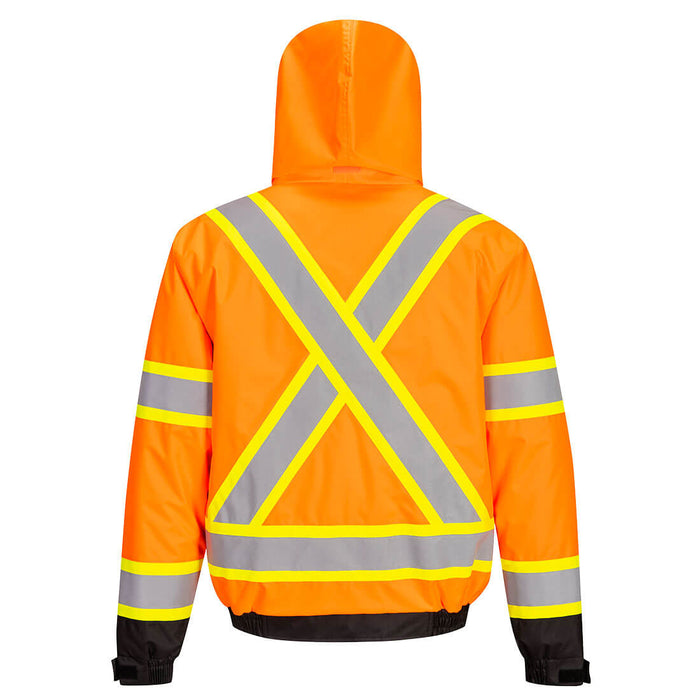 Portwest Hi-Vis X Back Contrast Tape Winter Bomber Jacket - Ironworkergear