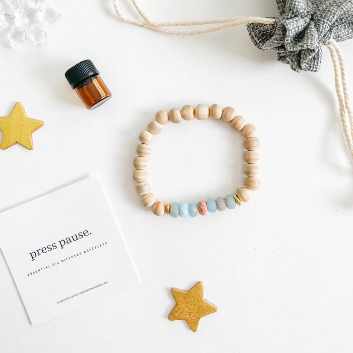 Powder Blue Jasper Press Pause Bracelet