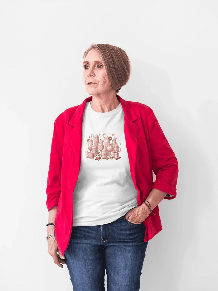 💖☕ Pretty in Pink Holiday Coffee ❄️🎀 - Women's Softstyle Tee - Whippie's