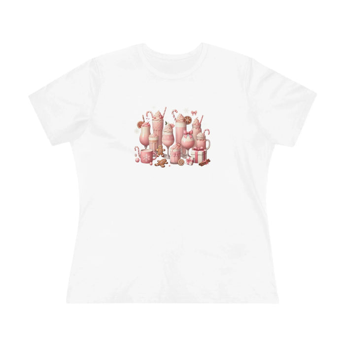 💖☕ Pretty in Pink Holiday Coffee ❄️🎀 - Women's Softstyle Tee - Whippie's