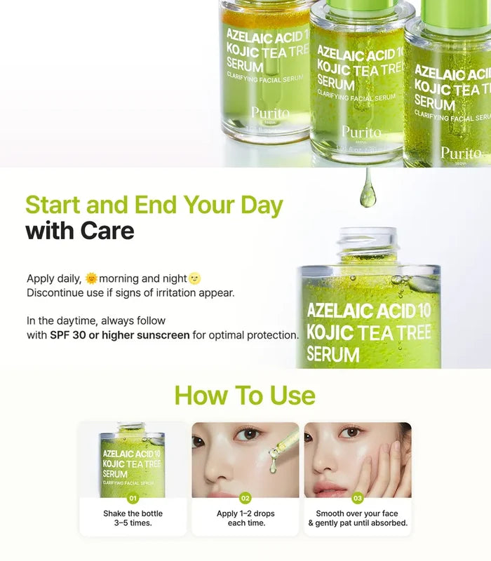 Purito Azelaic Acid 10 Kojic Tea Tree Serum 30Ml