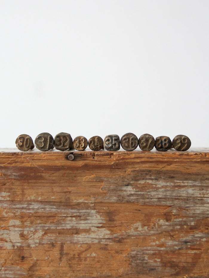 1930s railroad date nail collection