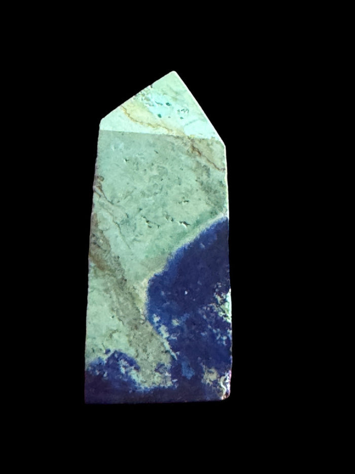 Raw Azurite Malachite Tower - Raven's Cauldron