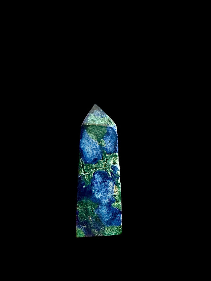 Raw Azurite Malachite Tower - Raven's Cauldron
