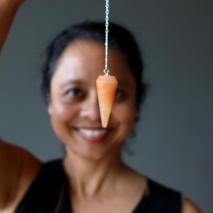 Red Aventurine Pendulum Orange Jolt Sterling Silver