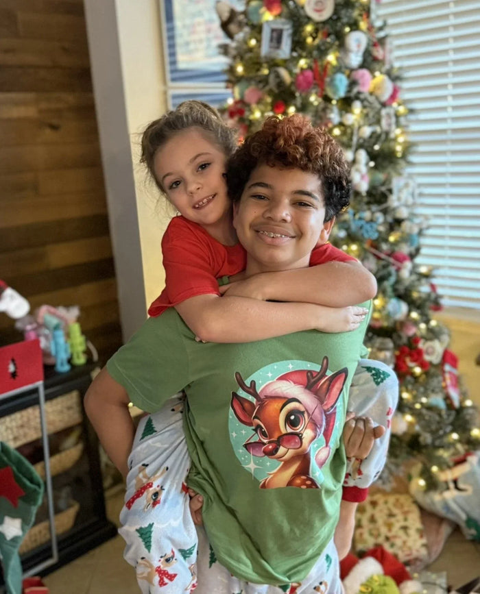 😎 Reindeer Cool 😎 Kids Softstyle Tee ✨ Stay cool this Christmas! - Whippie's
