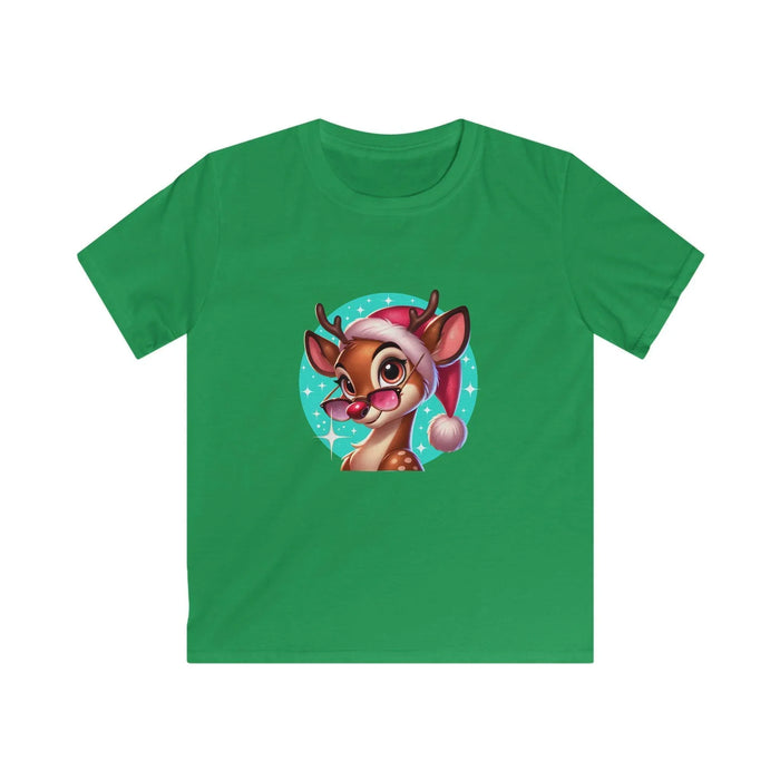 😎 Reindeer Cool 😎 Kids Softstyle Tee ✨ Stay cool this Christmas! - Whippie's