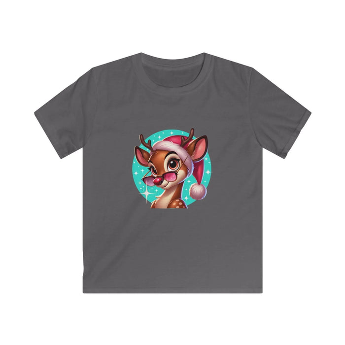 😎 Reindeer Cool 😎 Kids Softstyle Tee ✨ Stay cool this Christmas! - Whippie's