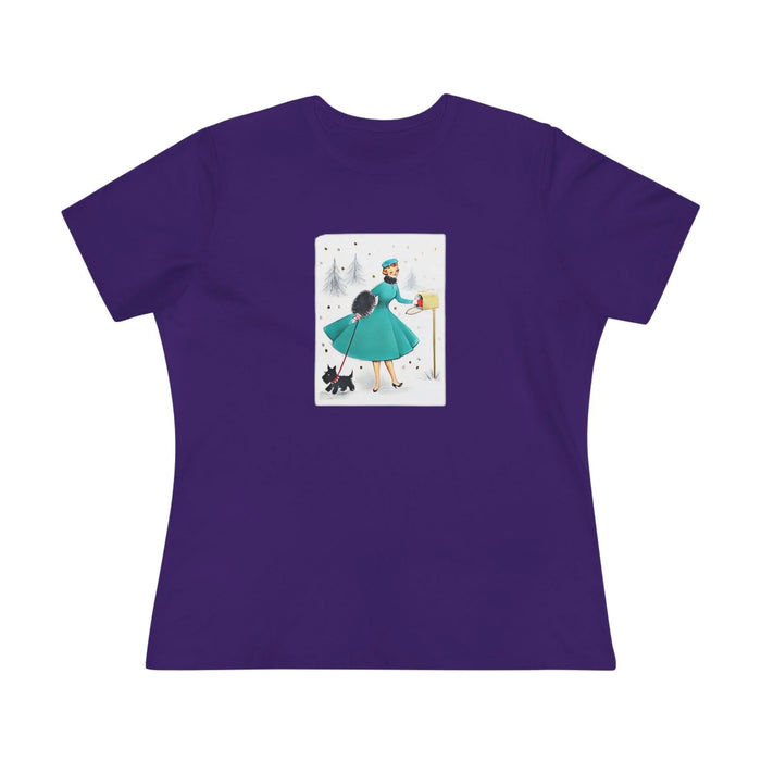 Retro Christmas Mailbox Check - Women's Softstyle Tee - Whippie's