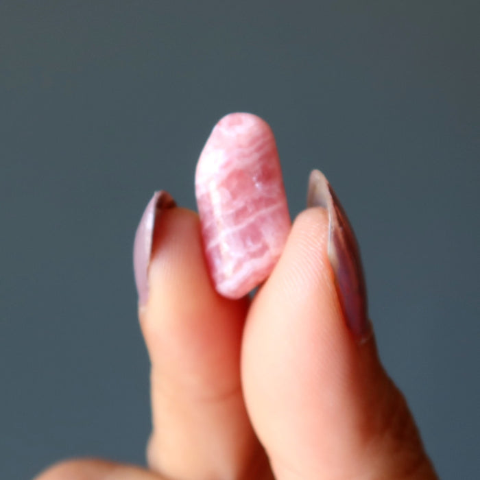 rhodochrosite tumbled stone