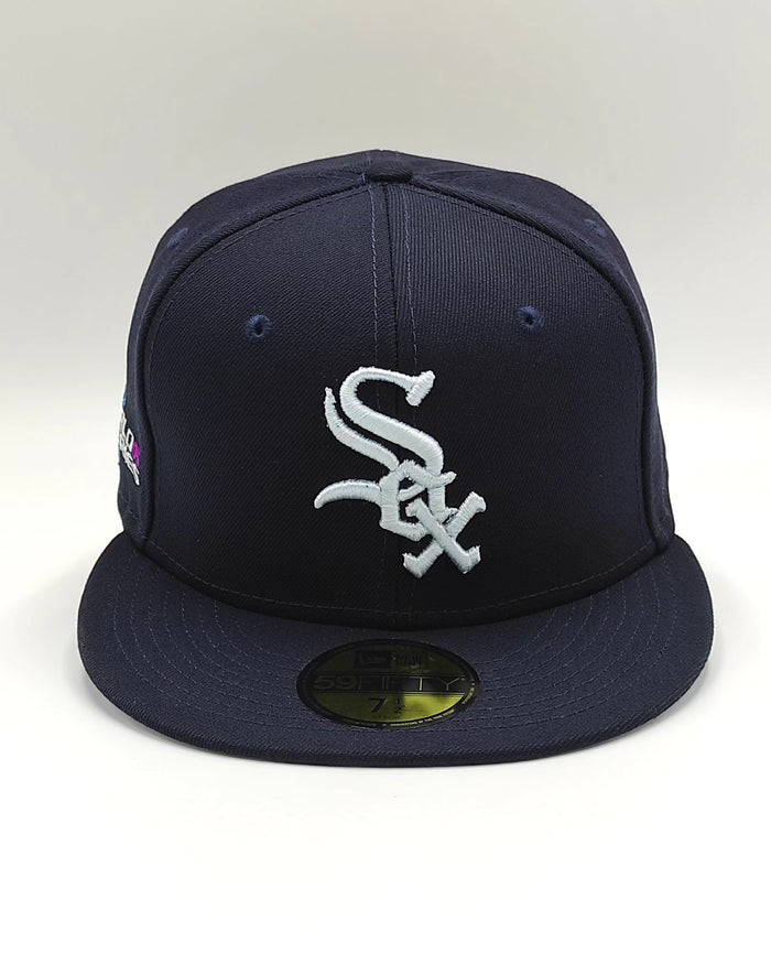 New Era 59fifty silk icys chicago white sox 2005 world series patch hat - navy