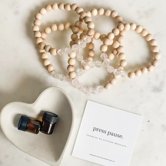 Rose Quartz Press Pause Bracelet