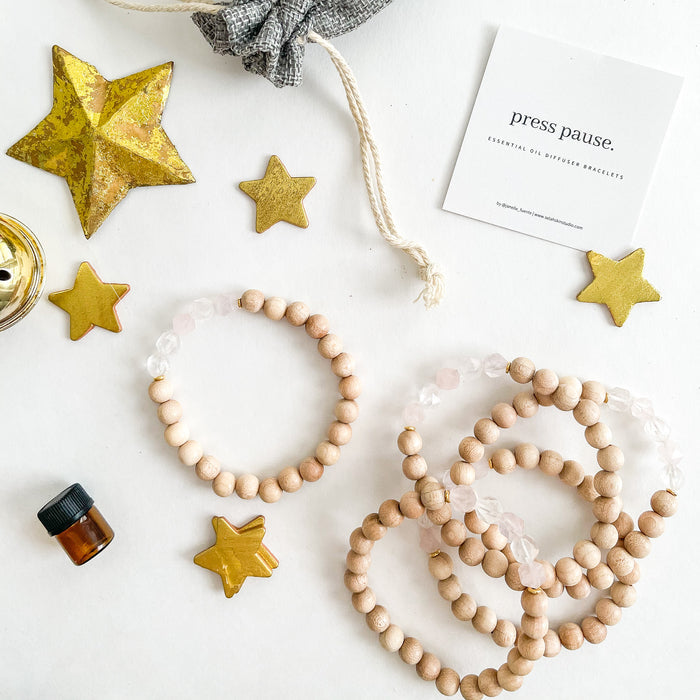 Rose Quartz Press Pause Bracelet
