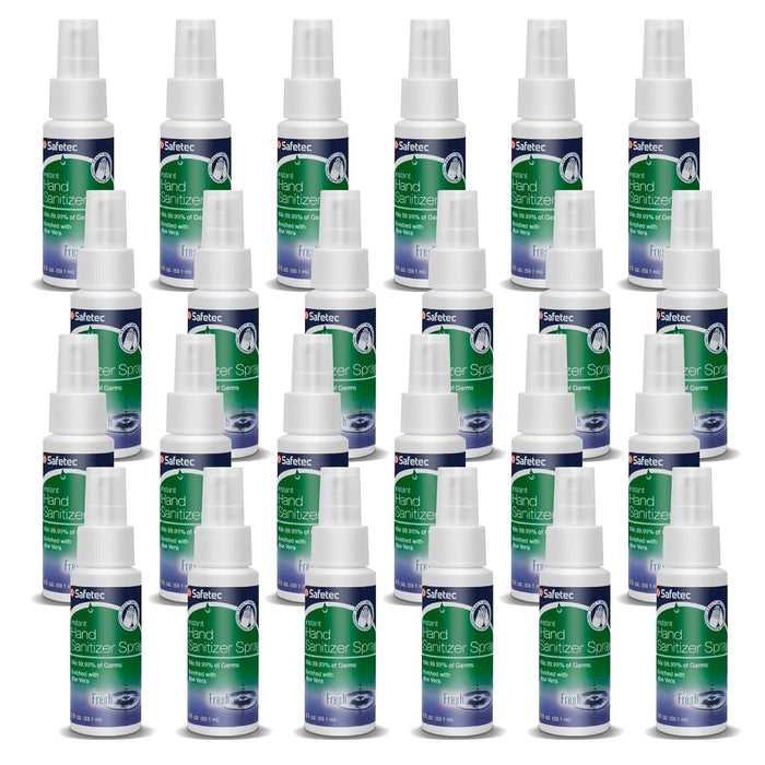Safetec Instant Hand Sanitizer Spray, Fresh Scent, 2 fl oz, Case of 24