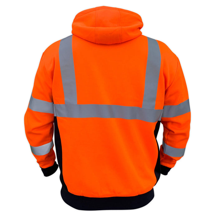 SafetyShirtz Men's SS360 Basic Class 3 Type-R Reflective Safety Hoodie Jackets & Coats SafetyShirtz