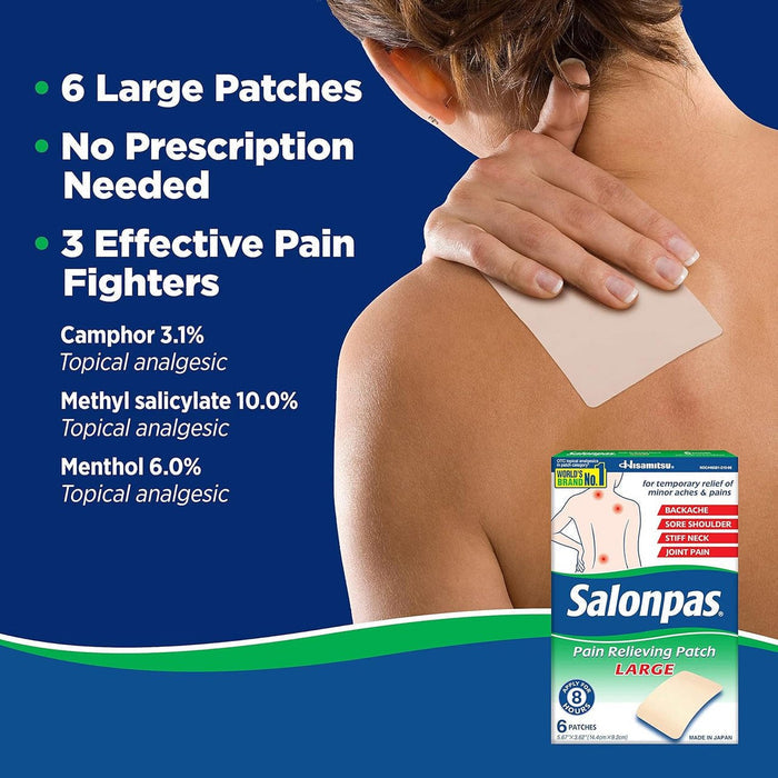 Salonpas Pain Relieving Patch LARGE - 46581021006-Box - LL Medico