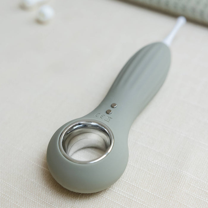 Samphire Precision Vibrator designed for targeted stimulation with interchangeable heads in ergonomic shape.