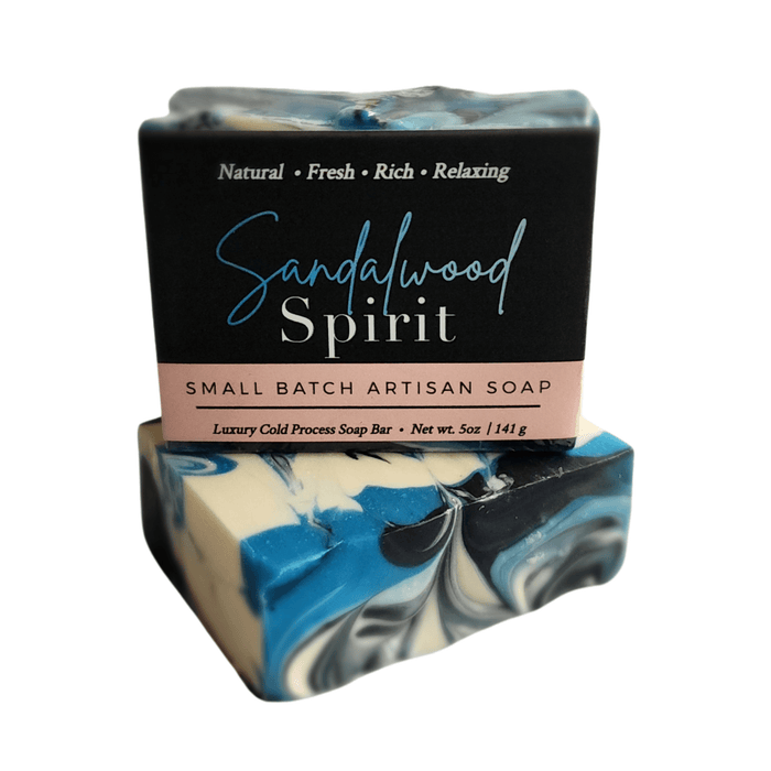Sandalwood Spirit Bar Soap - Soap Boutique, a luxurious 5 oz small batch artisan soap with a creamy texture.
