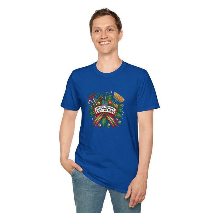 Santa's Favorite Custodian Unisex Tee 🧹🎅 - Whippie's