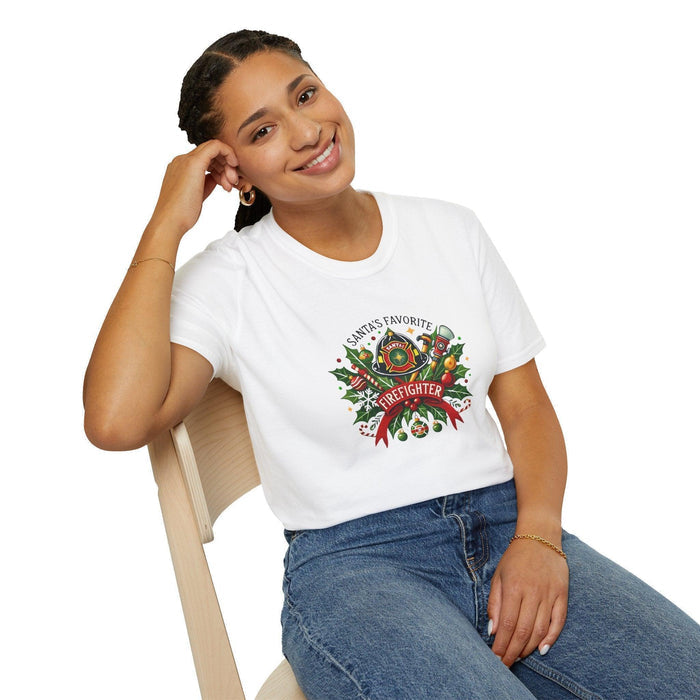Santa's Favorite Firefighter Unisex Tee 🔥🎅 - Whippie's
