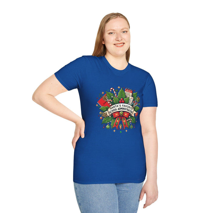 Santa's Favorite School Administrator Unisex Tee 🍎🎅 - Whippie's