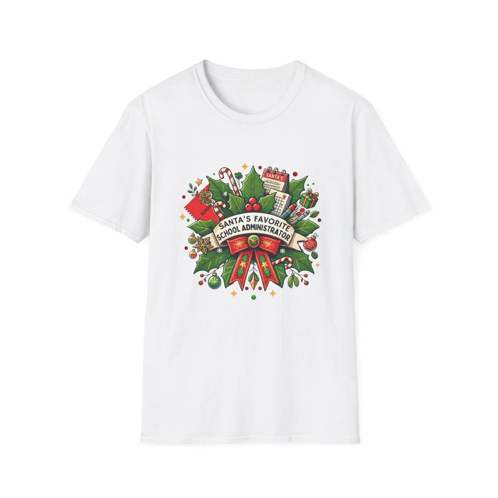 Santa's Favorite School Administrator Unisex Tee 🍎🎅 - Whippie's
