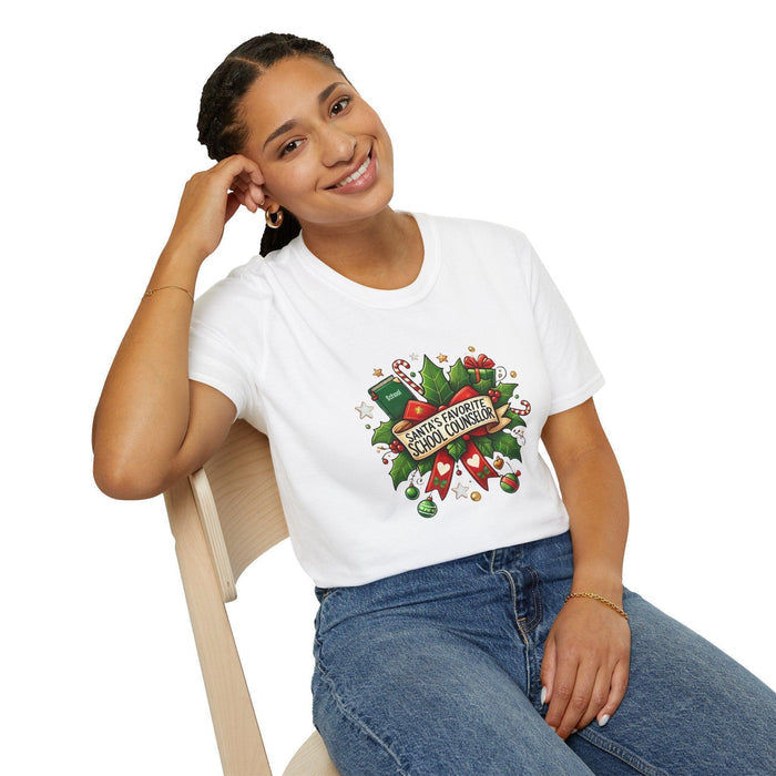 Santa's Favorite School Counselor Unisex Tee 🍎🎅 - Whippie's