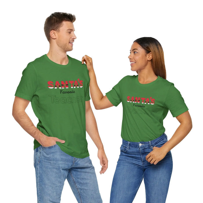 🎅 Santa's Favorite Teacher 🍎 Unisex Jersey Tee ✨ - Whippie's