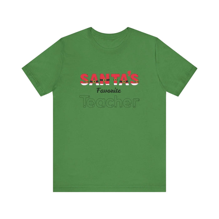 🎅 Santa's Favorite Teacher 🍎 Unisex Jersey Tee ✨ - Whippie's