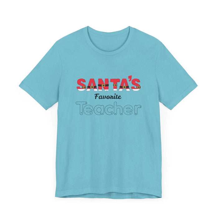 🎅 Santa's Favorite Teacher 🍎 Unisex Jersey Tee ✨ - Whippie's